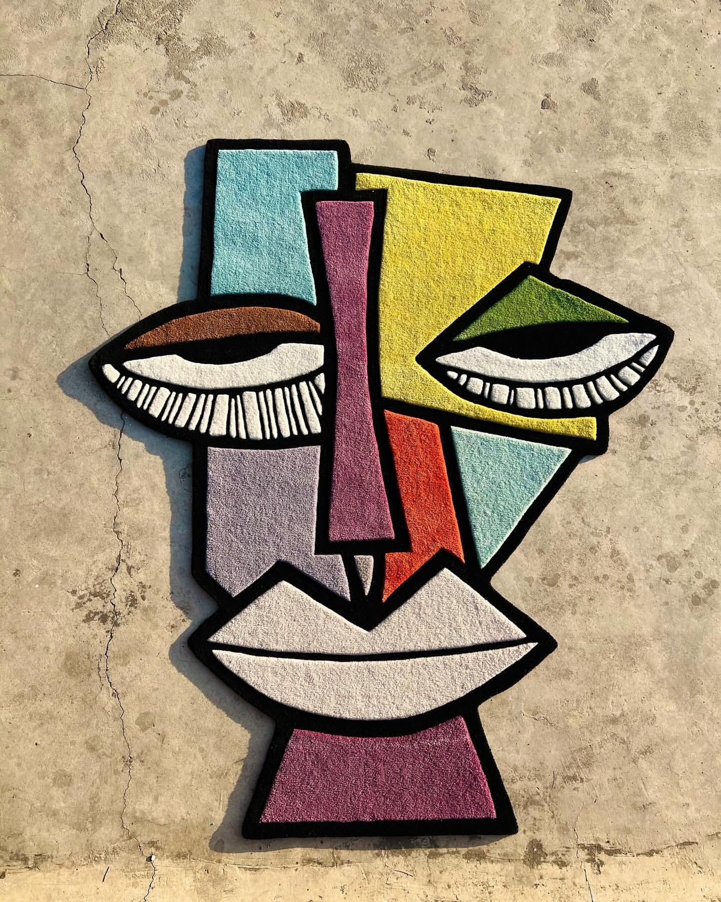 Nonchalant Abstract Custom Rug