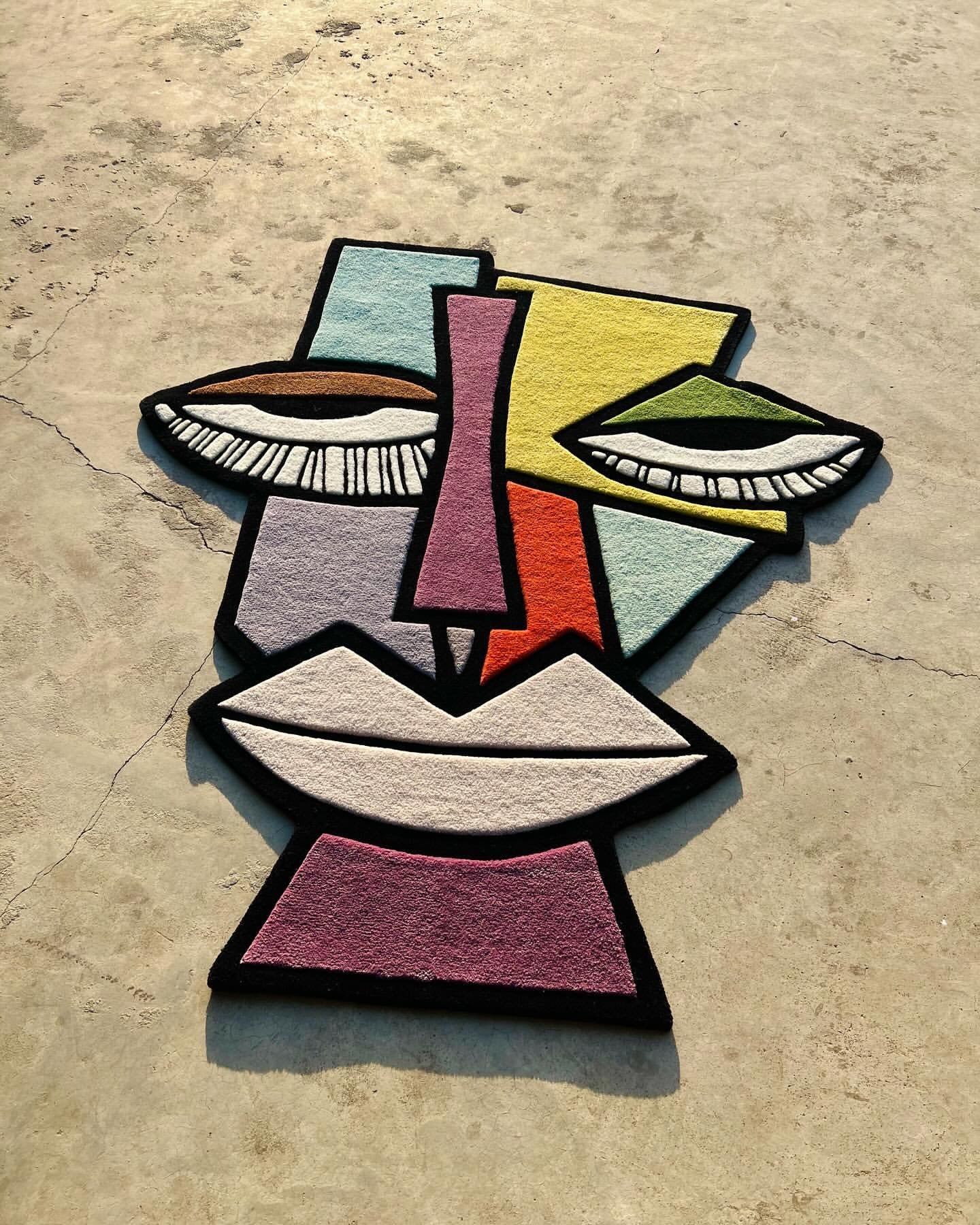 Nonchalant Abstract Custom Rug