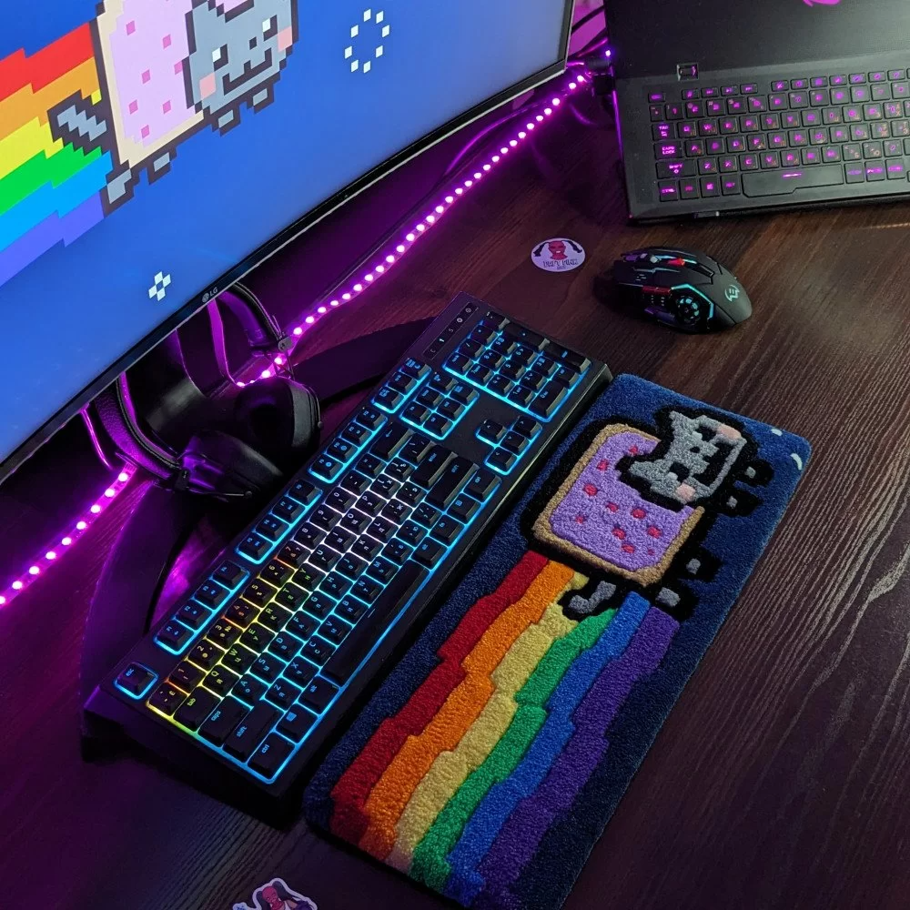 NYAN.CAT! Keyboard Rug